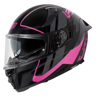 Rjays Dominator III Full Face Sprint Motorcycle Helmet - Black / Pink