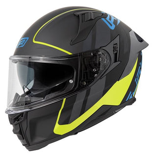 Rjays Dominator III Full Face Sprint Matte Helmet - Blue / Yellow