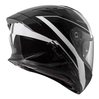 Rjays Apex IV Full Face Motercycle Raker Helmet - Black / White