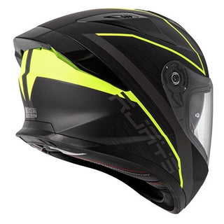Rjays Apex IV Full Face Raker Matte Helmet - Black / Grey / Yellow