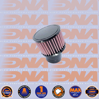 DNA POD Air Filter - Rubber Top Round Clamp On 60mm Inlet 20 Deg. 75mm Length