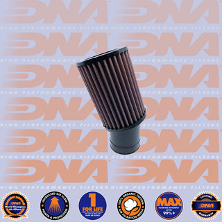 DNA POD Air Filter - Rubber Top Round Clamp On 70mm Inlet 20 Deg. 152mm Length
