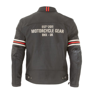 Merlin Revival D3O Perforated Leather Motorcycle Jacket - Black / Vintage