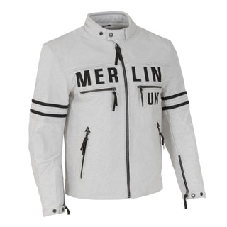 Merlin Revival D3O Perforated Leather Motorcycle Jacket - White
