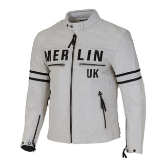 Merlin Revival D3O Perforated Leather Motorcycle Jacket - White