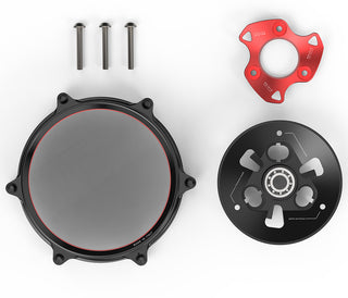 Rizoma Ducati Clutch Cover Kit ZDM179R - Black/Red