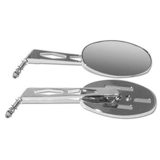 Scorpion Oval Billet Style Mirror HD Short Right Hand - Chrome