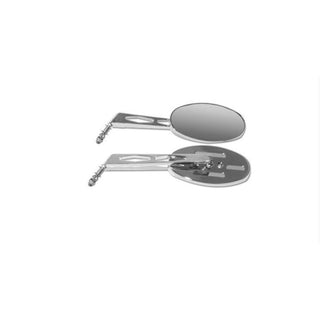 Scorpion Oval Billet Style Mirror HD Short Left Hand - Chrome (CTN25)