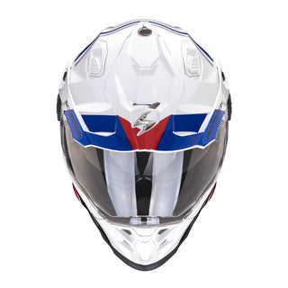 Scorpion Exo ADF-9000 Air Desert Helmet - White/Blue/Red