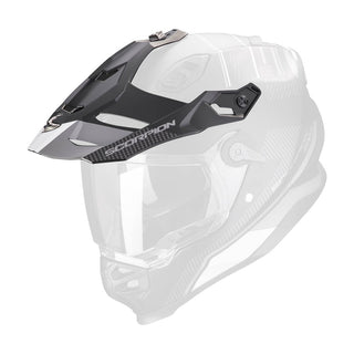 Scorpion EXO ADF-9000 Air Peak Visor For Assy Desert Helmet - Matte Black/Silver