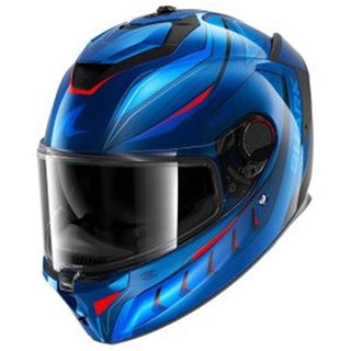 Shark Spartan GT Pro Carbon Mekarium Full Face Helmet - Blue/Orange