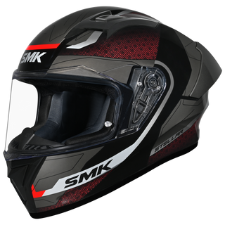 SMK Stellar Sport Flight (GL236) Full Face Helmet - Black/Red/Grey