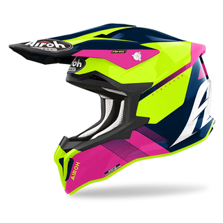 Airoh Stryker Blazer Off Road Helmet - Gloss Blue/Pink