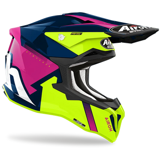 Airoh Stryker Blazer Off Road Helmet - Gloss Blue/Pink