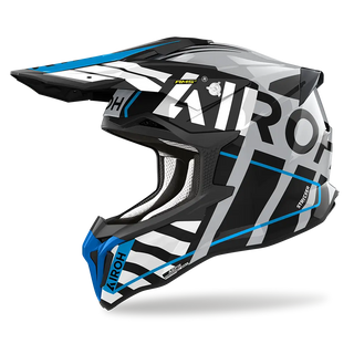 Airoh Stryker Brave Off Road Helmet - Gloss Blue/Grey