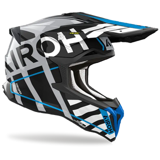 Airoh Stryker Brave Off Road Helmet - Gloss Blue/Grey