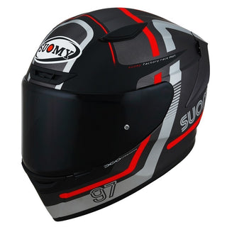 Suomy Track-1 E06 Ninety Seven Helmet - GunMetal-Red