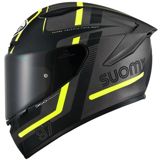 Suomy Track-1 E06 Ninety Seven Helmet - GunMetal-Yellow