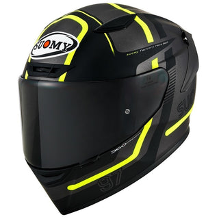 Suomy Track-1 E06 Ninety Seven Helmet - GunMetal-Yellow