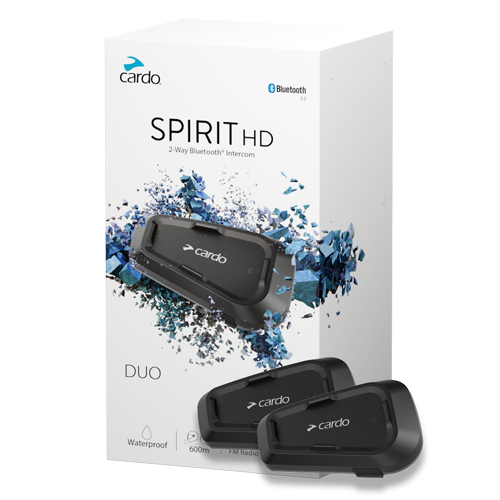Cardo SPIRIT HD Bluetooth Intercom DUO KIT – MotoHeaven