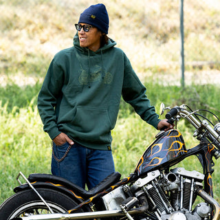 Biltwell Pan Pullover Hoodie - Alpine Green