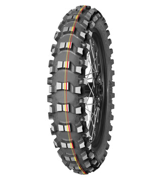 Mitas Terraforce MX Junior Soft-Med 90/100-14 49M Red & Yellow Stripe Rear Tyre