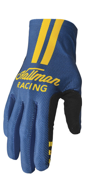 Thor Hallman Slice Gloves - Navy/Yellow