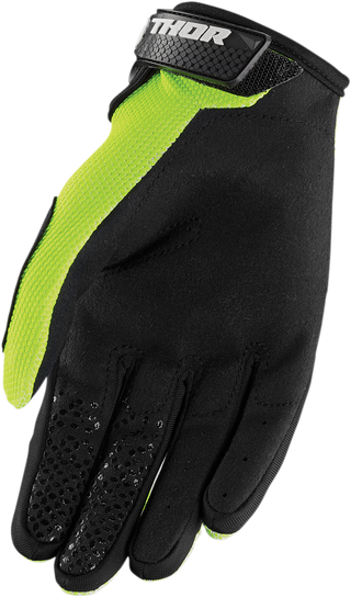 Thor Youth Sector Gloves - Acid/Black