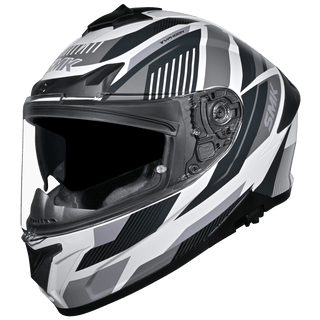 SMK Typhoon 06 Sparko (GL162) Full Face Helmet - White / Grey / Black