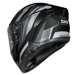 SMK Typhoon 06 Sparko (MA266) Full Face Helmet - Matte Black / Grey