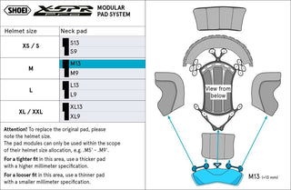 Shoei X-SPR Pro (Type-P) Centre Pad Neck - M13 - (Option M)
