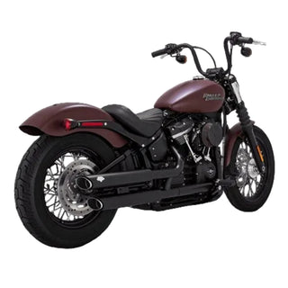 Vance & Hines Twin Slash 3-Inch PCX Black Slip-On Exhaust for Harley-Davidson Softail 2018-2024