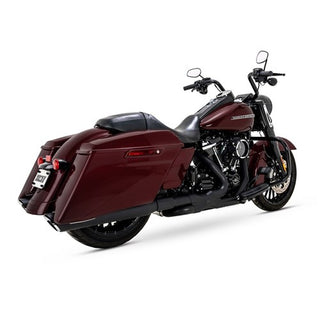 Vance & Hines Twin Slash Round Black Slip-On Exhaust for Harley-Davidson Touring 2017-2024