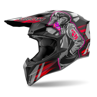 Airoh Wraaap Cyber Helmet - Red Matt