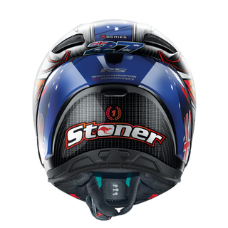 Nolan X-804 RS Full Face Stoner 10th Anniversary Helmet - Carbon Blue White