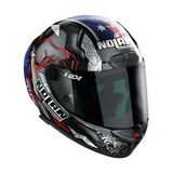 Nolan X-804 RS Full Face Stoner 10th Anniversary Helmet - Carbon Blue White
