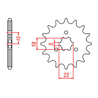 XAM Sprocket Kit Kawasaki KX125 '03- X-Ring 13/51