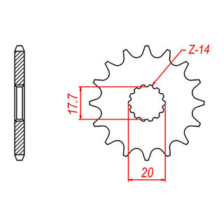 XAM Sprocket Kit Yamaha YZ125 '99-'01 13/48