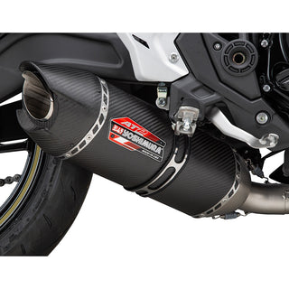 Yoshimura SV650 17-24/SV650X 19-24 AT2 Stainless Slip-On Exhaust, W/ Carbon Fiber Muffler