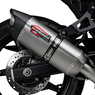 Yoshimura SV650 17-24/SV650X 19-24 AT2 Stainless Slip-On Exhaust, W/ Stainless Muffler