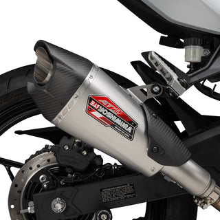 Yoshimura NINJA 500/400 / Z500/400 18-24 AT2 Stainless Slip-On Exhaust, W/ Stainless Muffler