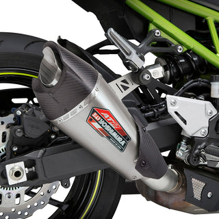 Yoshimura Z900 17-24 AT2 Stainless Slip-On Exhaust, W/ Stainless Muffler