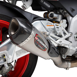 Yoshimura APRILIA RSV4/Tuono 17-20 Race Alpha T Slip-On Titanium Exhaust, W/ Titanium Muffler