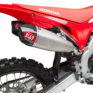 Yoshimura CRF250R 20-21 / RX RS-9T Stainless Slip-On Exhaust, w/ Dual Stainless Mufflers