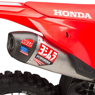 Yoshimura CRF250R/RX 22-24 RS-12 Stainless Slip-On Exhaust, W/ Stainless Muffler