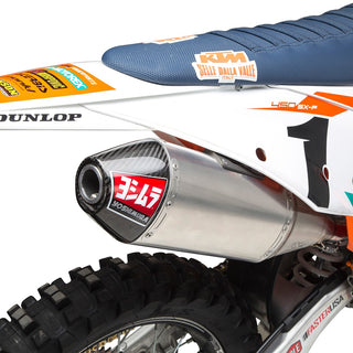 Yoshimura KTM 450SX-F/HUSQ FC450 18-20 RS-4 Stainless Slip-On Exhaust, W/ Aluminum Muffler