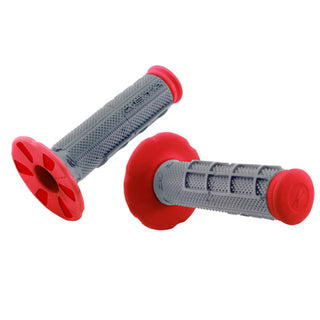 Zeta Grips Race Mx Half Waffle - Red/Grey