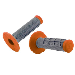 Zeta Grips Race Mx Half Waffle -Orange/Grey