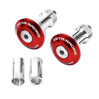 Zeta Bar End Plugs Alloy 29mm - Red