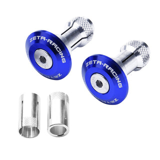 Zeta Alloy Bar End Plugs 29mm -Blue